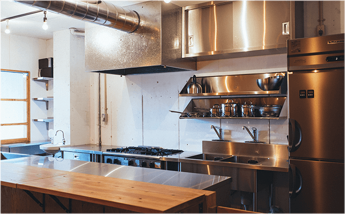 営業許可取得済み＆充実した厨房設備